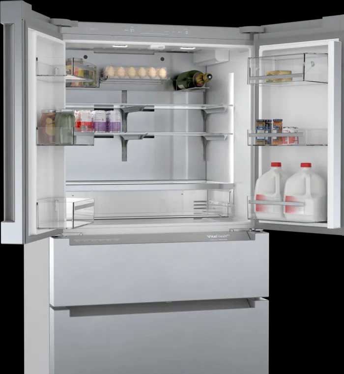 800 Series French Door Bottom Mount Refrigerator 36'' Stainless steel (with anti-fingerprint) - Image 2