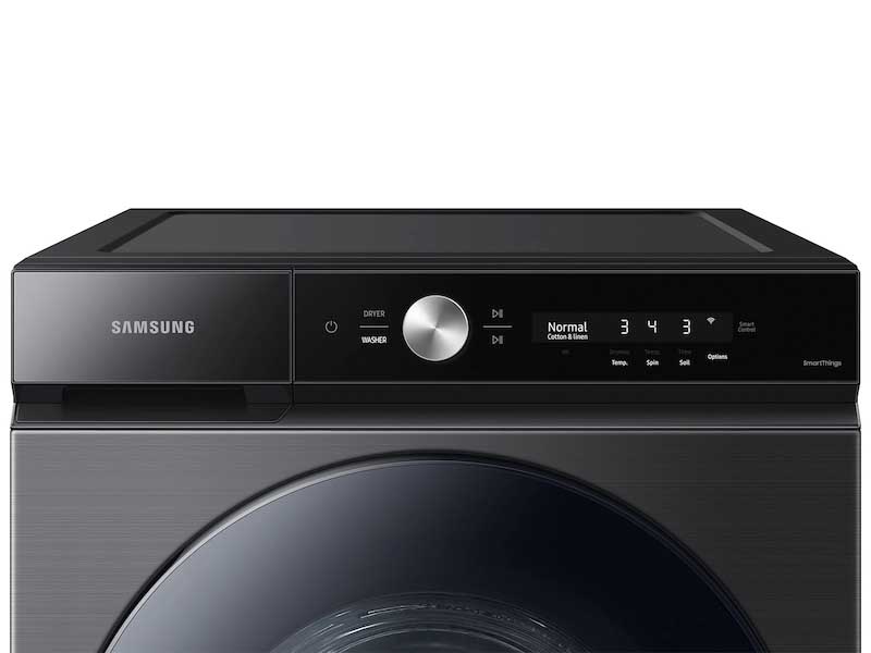 Bespoke 5.3 cu. ft. Ultra Capacity Front Load Washer with Super Speed Wash and AI Smart Dial in Brushed Black - Image 3
