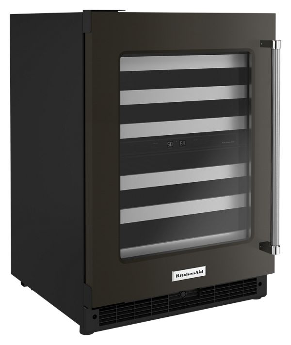24" Undercounter Wine Cellar with Glass Door and Metal-Front Racks - Image 2