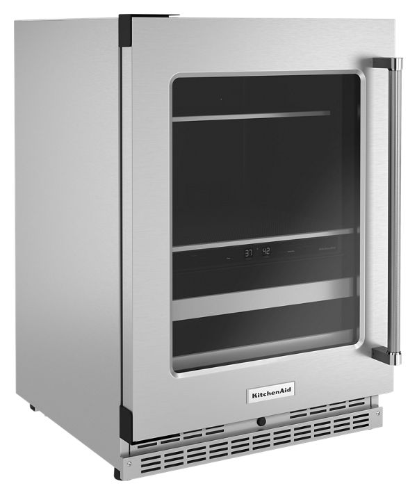 24" Beverage Center with Glass Door and Metal-Front Racks - Image 2