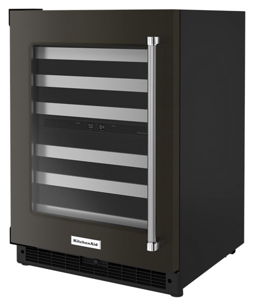 24" Undercounter Wine Cellar with Glass Door and Metal-Front Racks - Image 3