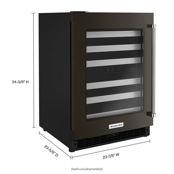 24" Undercounter Wine Cellar with Glass Door and Metal-Front Racks - Image 8