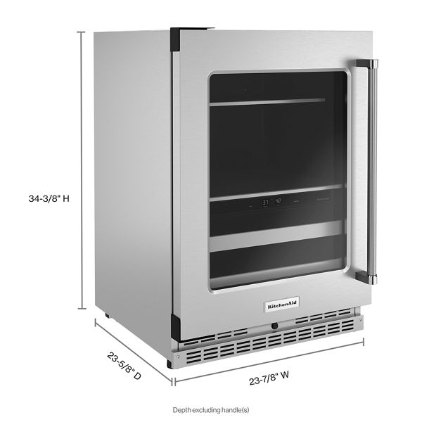 24" Beverage Center with Glass Door and Metal-Front Racks - Image 9