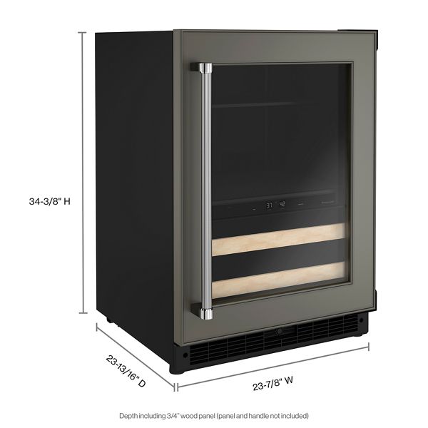 24" Panel-Ready Beverage Center with Wood-Front Racks - Image 8