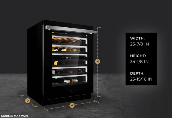24" Built-In Undercounter Wine Cellar - Left Swing - Image 7