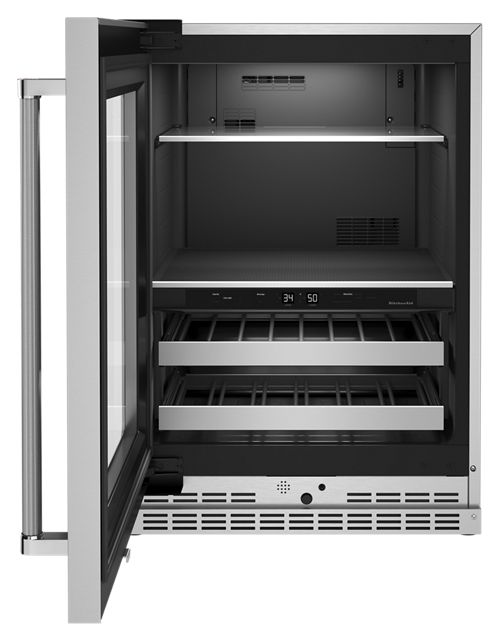 24" Beverage Center with Glass Door and Metal-Front Racks - Image 5