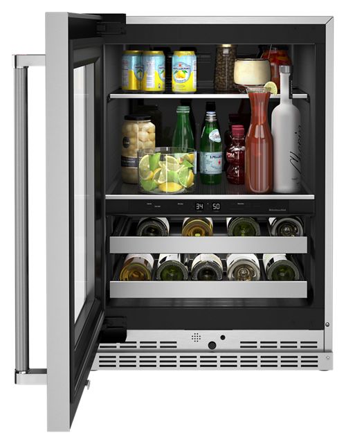24" Beverage Center with Glass Door and Metal-Front Racks - Image 4