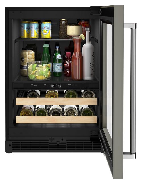 24" Panel-Ready Beverage Center with Wood-Front Racks - Image 4