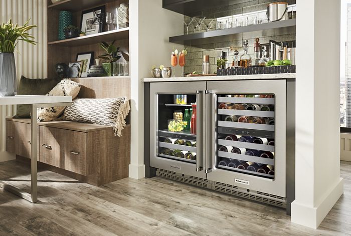 24" Beverage Center with Glass Door and Metal-Front Racks - Image 6