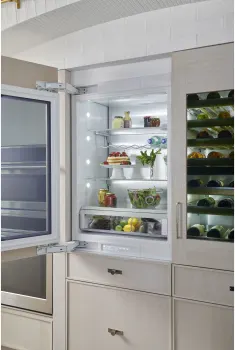 30" Wine Fridge, 106 Bottles, Dual Zones, Convertible Drawer, Ice Maker, Glass Door, Sabbath Mode. - Image 2